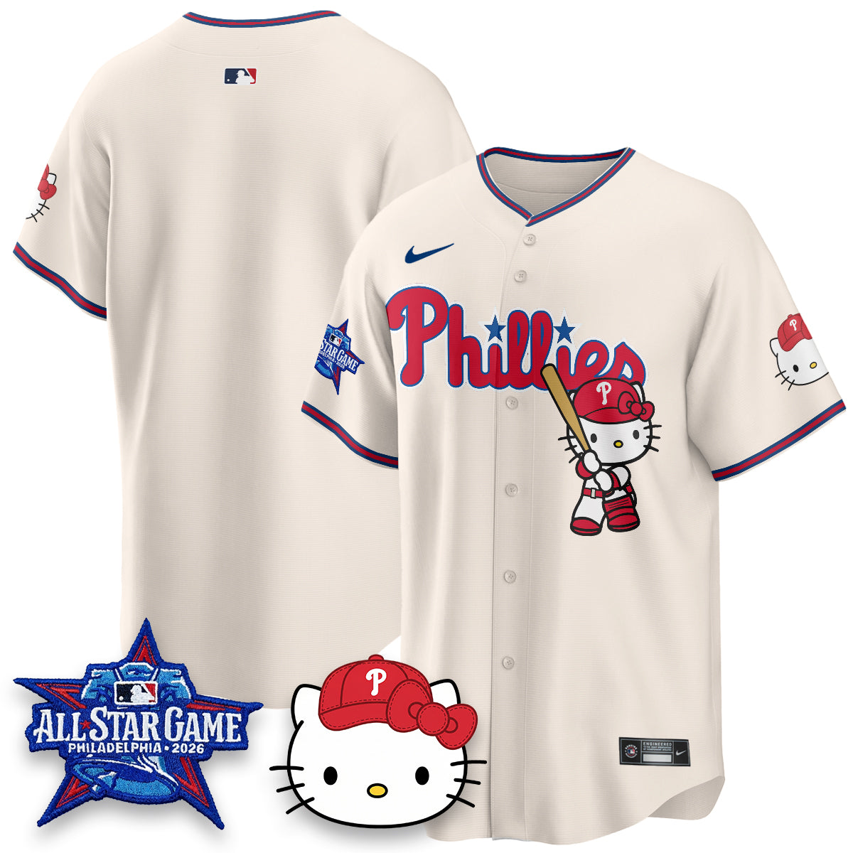 Philadelphia Phillies x Meow Kitty Vapor Limited Jersey V2- Stitched