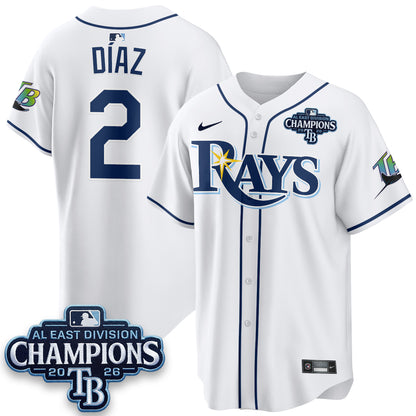 Tampa Bay Rays 2026 AL East Champs Vapor Jersey - Stitched