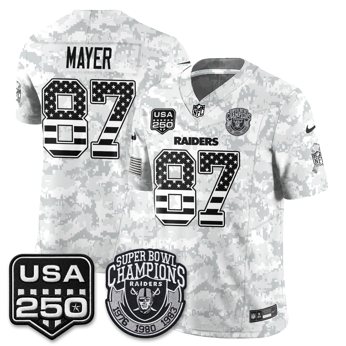 Las Vegas Raiders 2026 Salute to Service Edition Vapor Jersey - Stitched