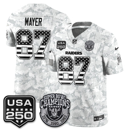 Las Vegas Raiders 2026 Salute to Service Edition Vapor Jersey - Stitched