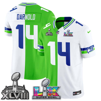 SEA Throwback 2 SB Patches Vapor Jersey - Stitched