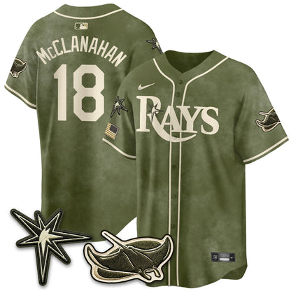TB New Era Olive 2026 Armed Forces Day Jersey - All Stitched