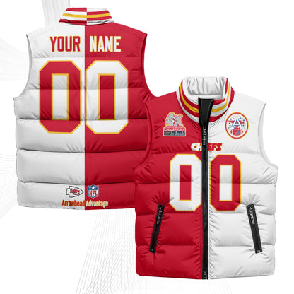KC 4X Champs Gold Edition Custom Puffer Vest - Printed