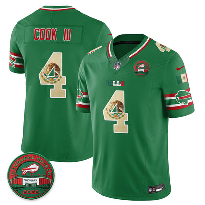 Buffalo Bills Mexico Edition Vapor Jersey - Stitched