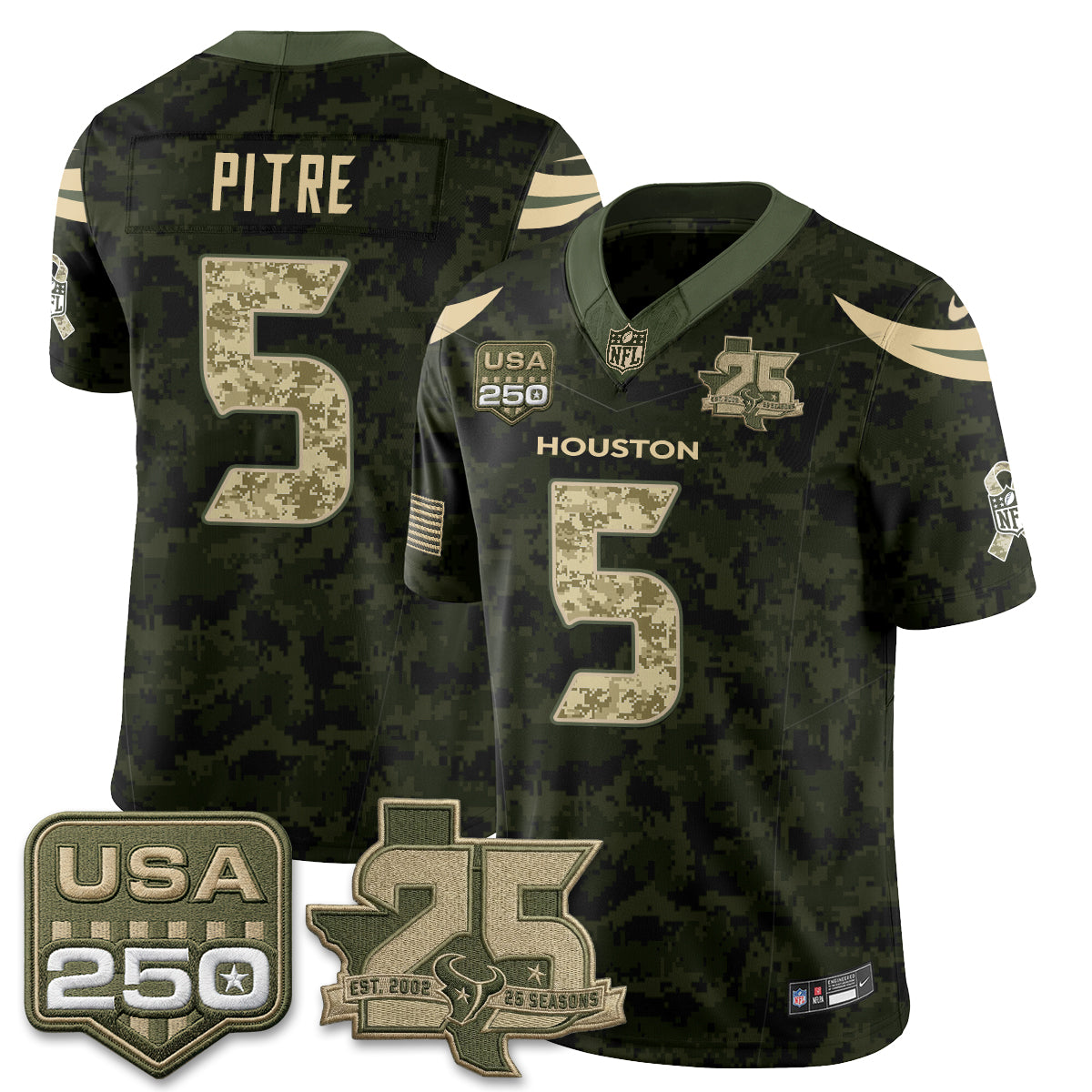 HOU 2026 Salute to Service Edition Vapor Jersey - Stitched