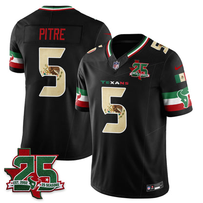 Houston Texans 25 Seasons Mexico Style Vapor Jersey - Stitched