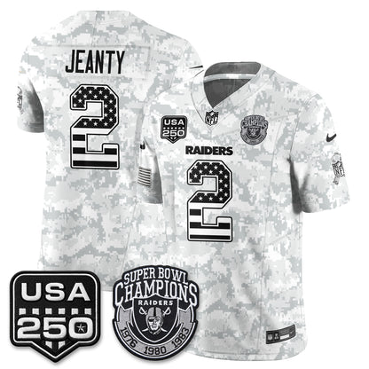 Las Vegas Raiders 2026 Salute to Service Edition Vapor Jersey - Stitched