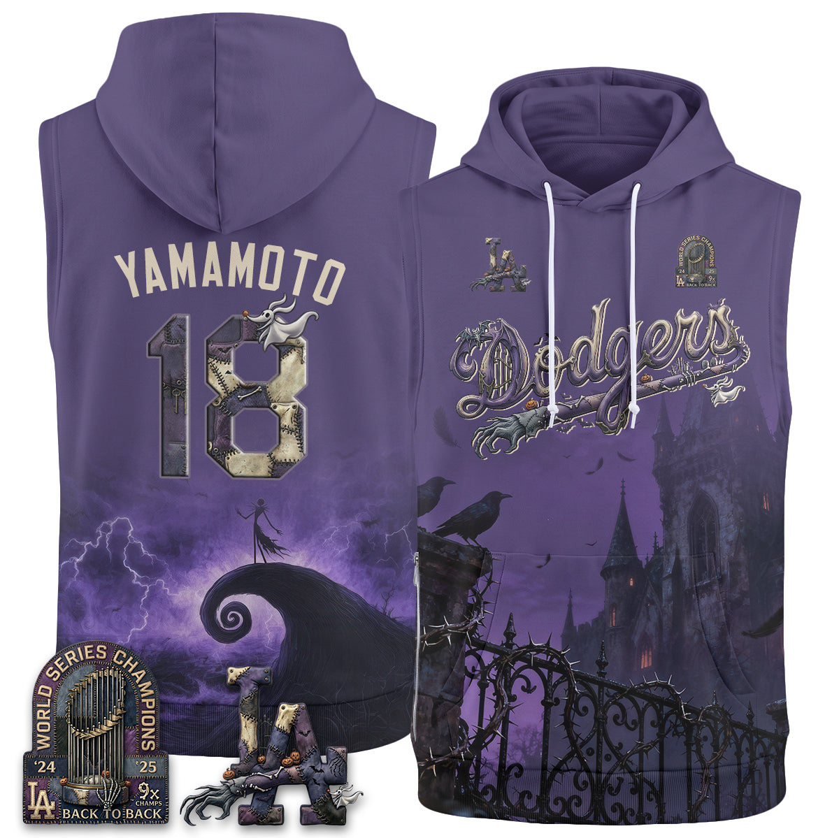 LAD Nightmare Edition Sleeveless Hoodie Tank Top - Printed