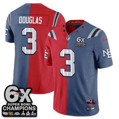 NE 6X Champs Rivalries Split Edition Vapor Jersey - Stitched (V2)