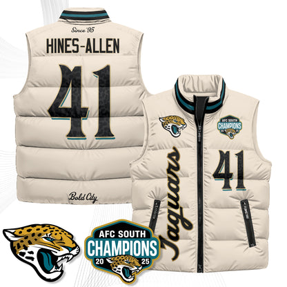 Jacksonville Jaguars 2026 Rivalries Puffer Vest - Printed