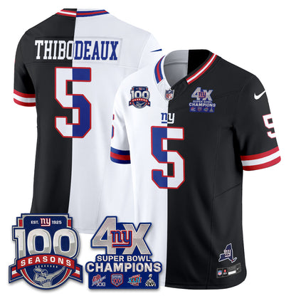New York Giants 4X SBowl Split Edition Vapor Jersey - Stitched