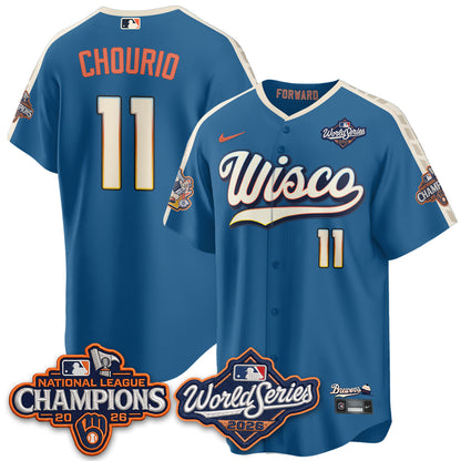 Milwaukee Brewers WS26 & 2026 NL Champions City Connect Vapor Jersey - Stitched