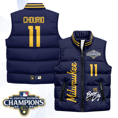 Milwaukee Brewers "Brew City" Puffer Vest V2 - Printed
