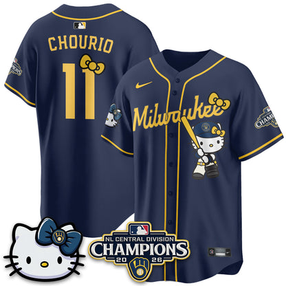 MIL NL Central Champs x Meow KT Vapor Pink Jersey - Stitched