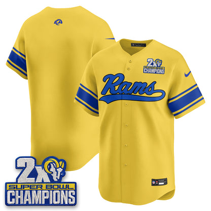 LAR 2X Champs Fearsome White Baseball Vapor Jersey - Stitched