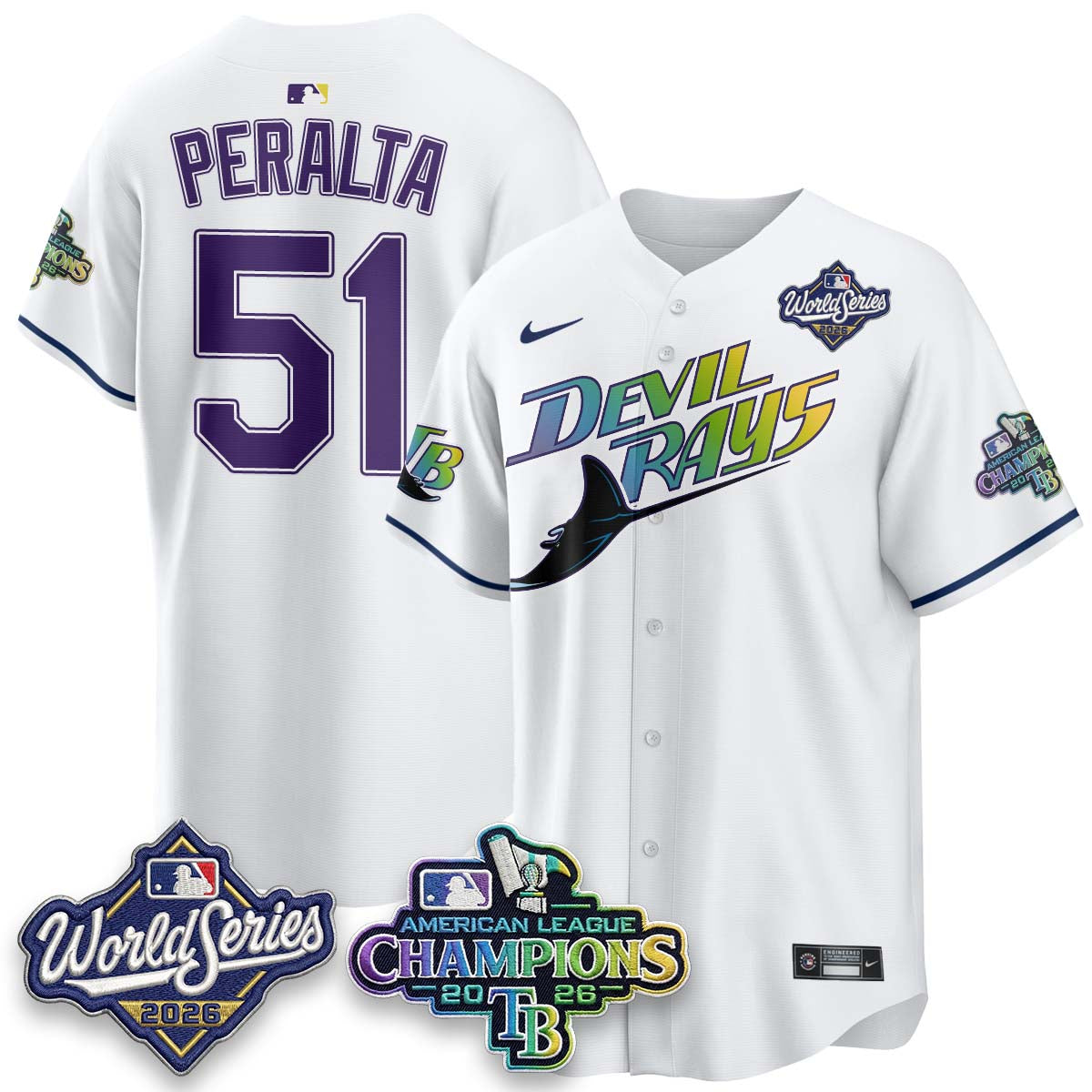 TB WS26 & AL Champions Throwback Jersey - Stitched