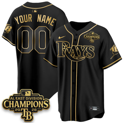 TB 2026 AL East Champs Gold Edition Vapor Custom Jersey - Stitched