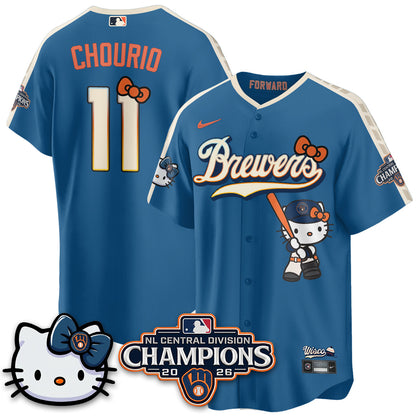 MIL NL Central Champs x Meow KT Vapor Pink Jersey - Stitched