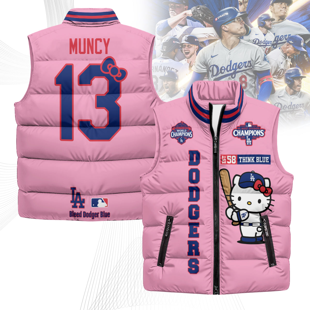 LAD x Meow KT Puffer Vest - Printed