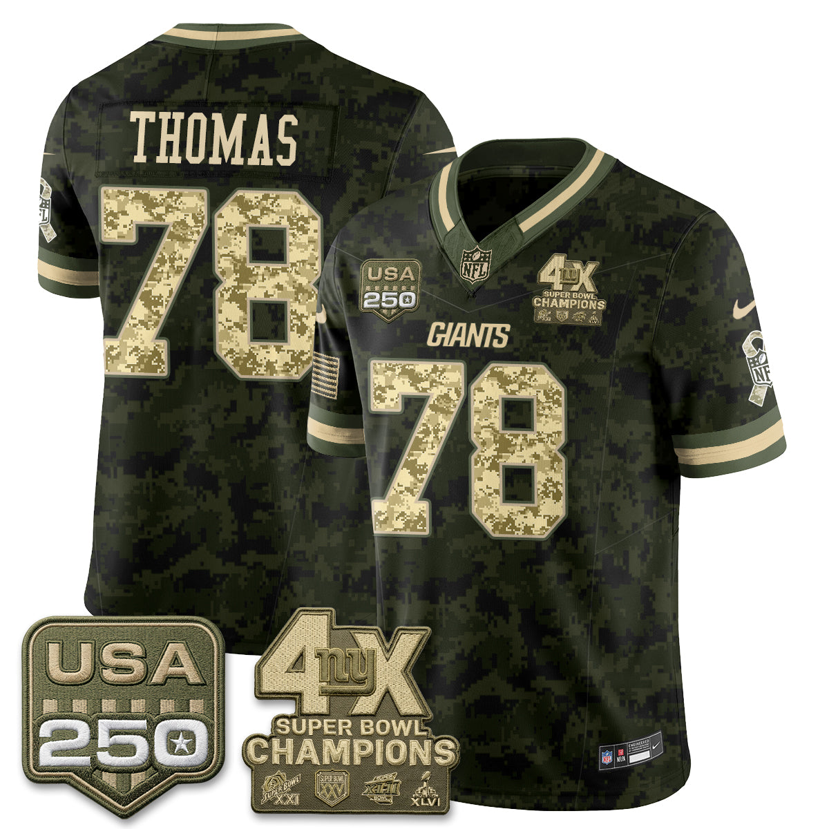NYG 2026 Salute To Service Vapor Jersey - Stitched