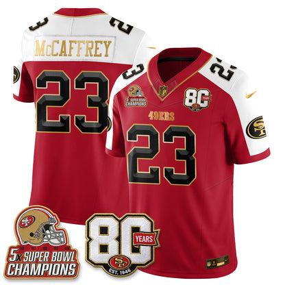 SF 80 Years & 5X Champs Vapor Jersey - Stitched