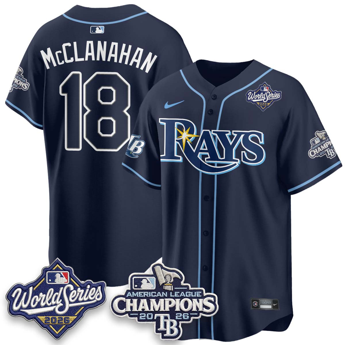 TB WS26 & AL Champions Throwback Jersey - Stitched