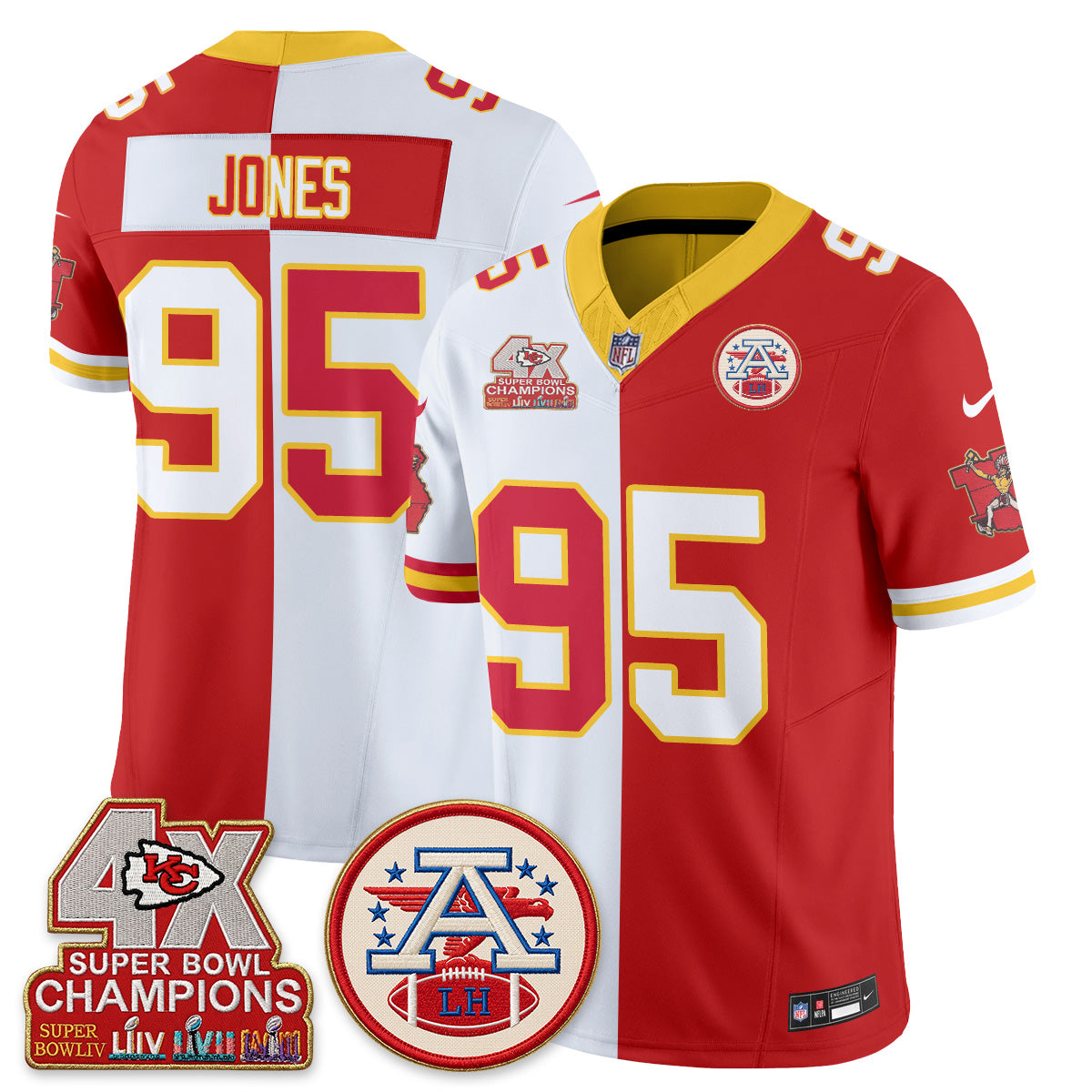 KC Throwback Split Vapor Jersey - Stitched