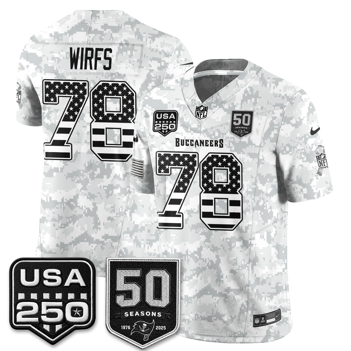 TB 2026 Salute to Service Edition Vapor Jersey - Stitched (Tiktok)