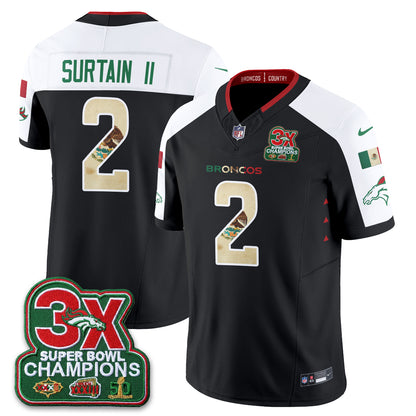 DEN 3X Champs Mexico Edition Vapor Jersey - Stitched