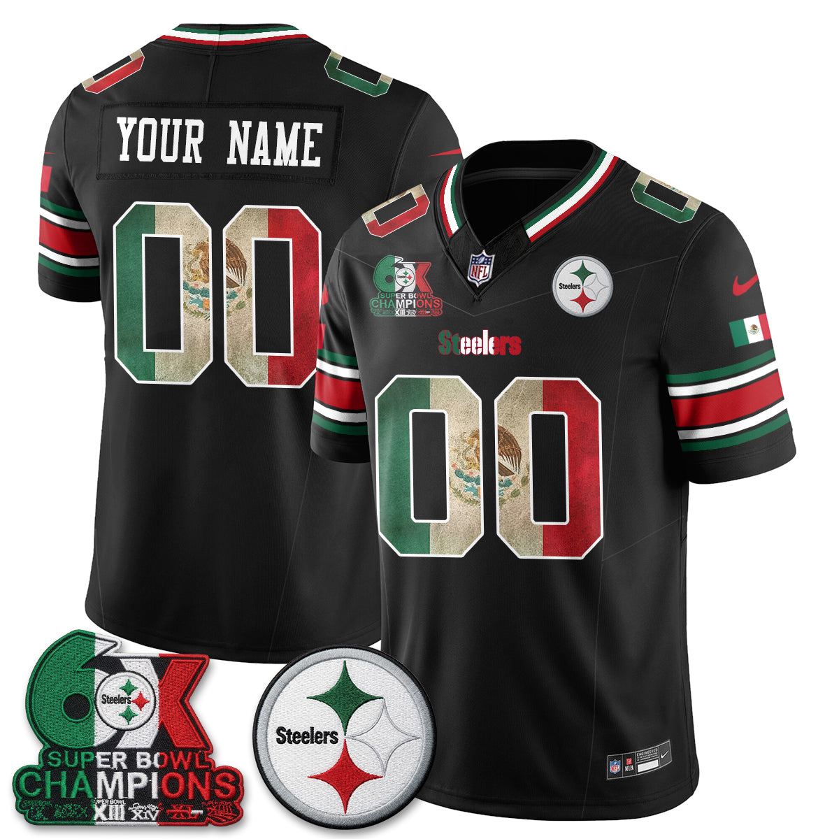 PIT Mexico Edition Vapor Custom Jersey - Stitched