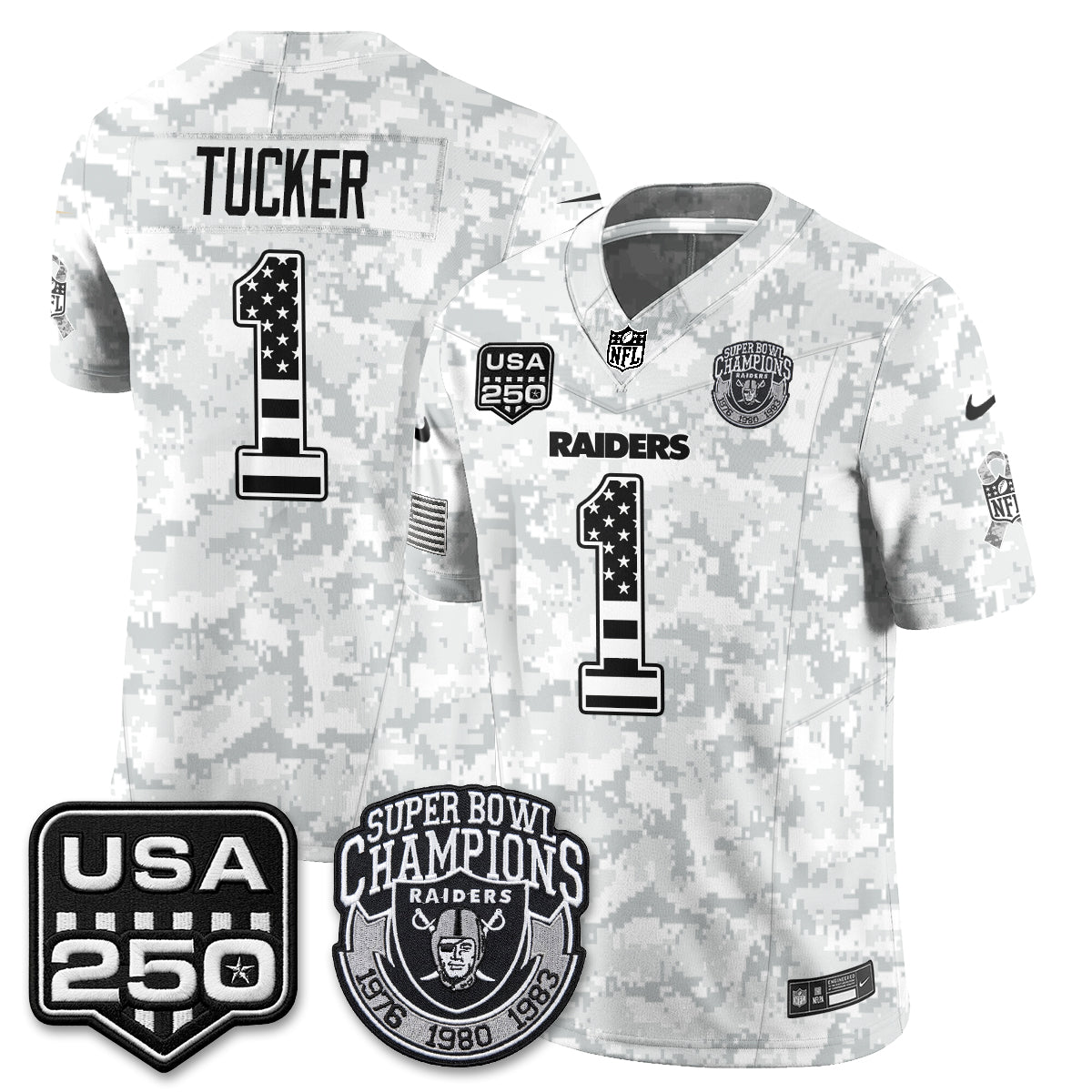Las Vegas Raiders 2026 Salute to Service Edition Vapor Jersey - Stitched