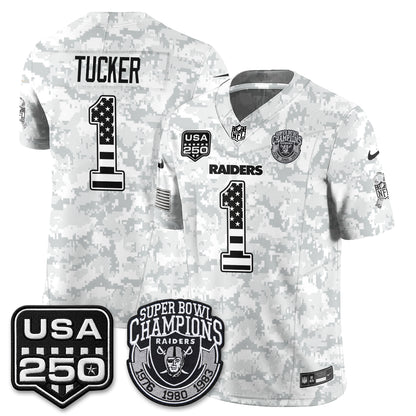 Las Vegas Raiders 2026 Salute to Service Edition Vapor Jersey - Stitched