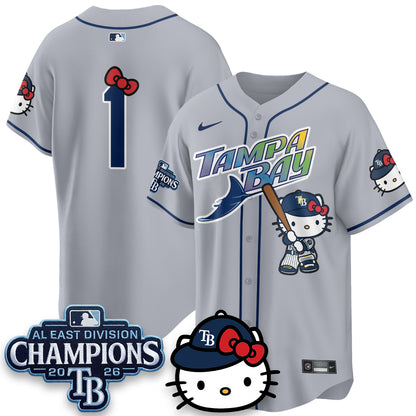TB x Meow KT 2026 AL East Champs Vapor Jersey - Stitched