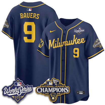 Milwaukee Brewers 2026 NL Champions Vapor Jersey - Stitched