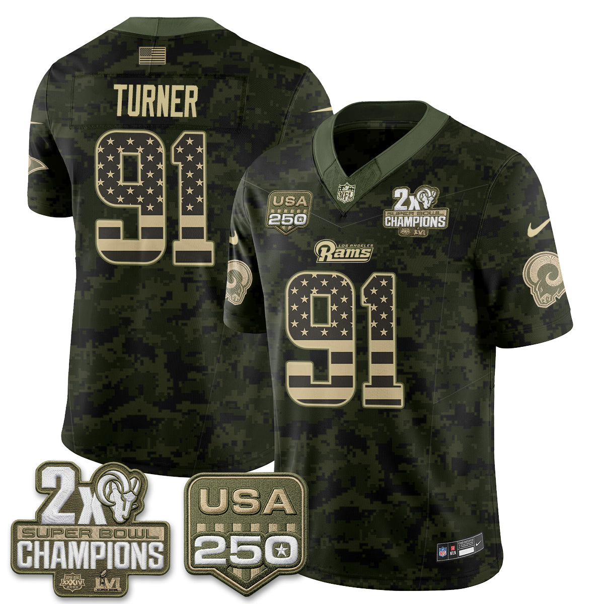 LAR 2026 Salute To Service Vapor Jersey - All Stitched
