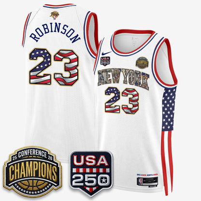NYK 2026 NBA Eastern Conference Champions x Fourth of July Vapor Jersey - Stitched