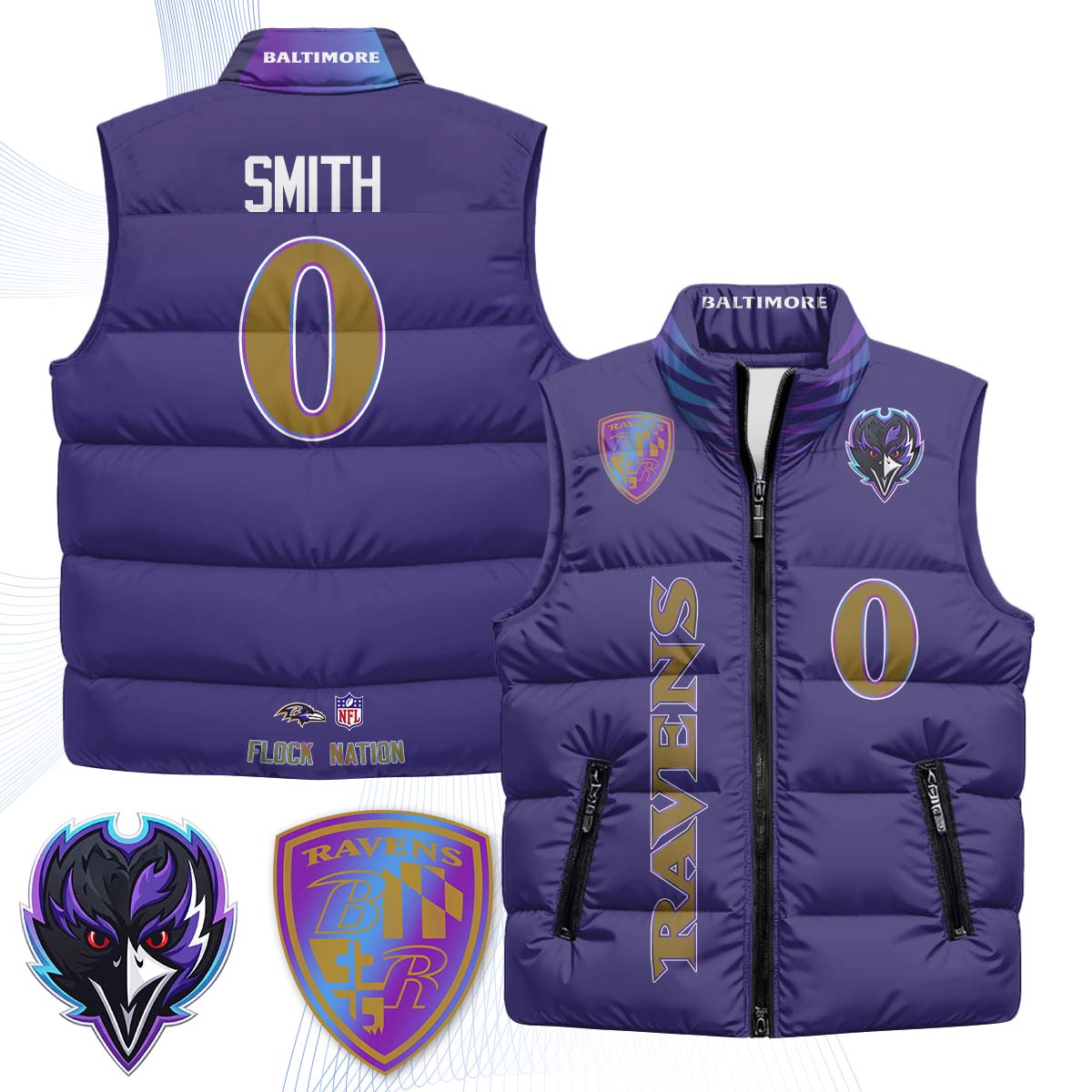 BAL "The Flock" Puffer Vest - Printed (V2)