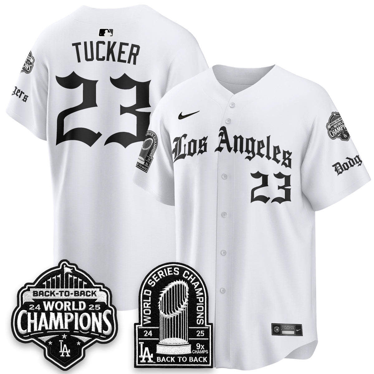 LAD WS Champions Back 2 Back Patch Vapor Premier Limited Gothic Gold Edition Jersey - All Stitched