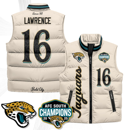 Jacksonville Jaguars 2026 Rivalries Puffer Vest - Printed
