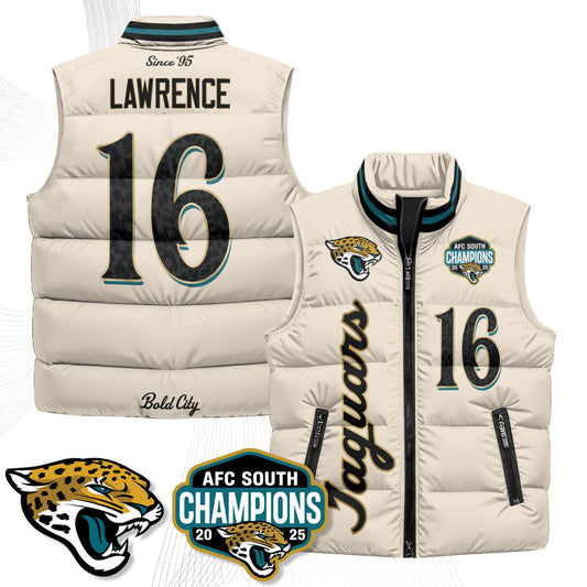 Jacksonville Jaguars 2026 Rivalries Puffer Vest - Printed