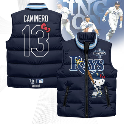TB x Meow KT 2026 AL East Champs Puffer Vest - Printed