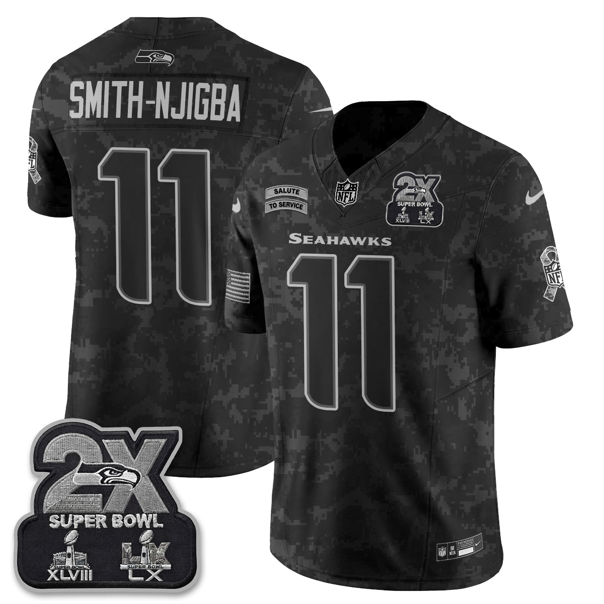 SEA 2026 Salute to Service Vapor Jersey - Stitched