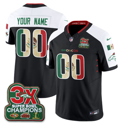 DEN Mexico Edition Vapor Custom Jersey - Stitched