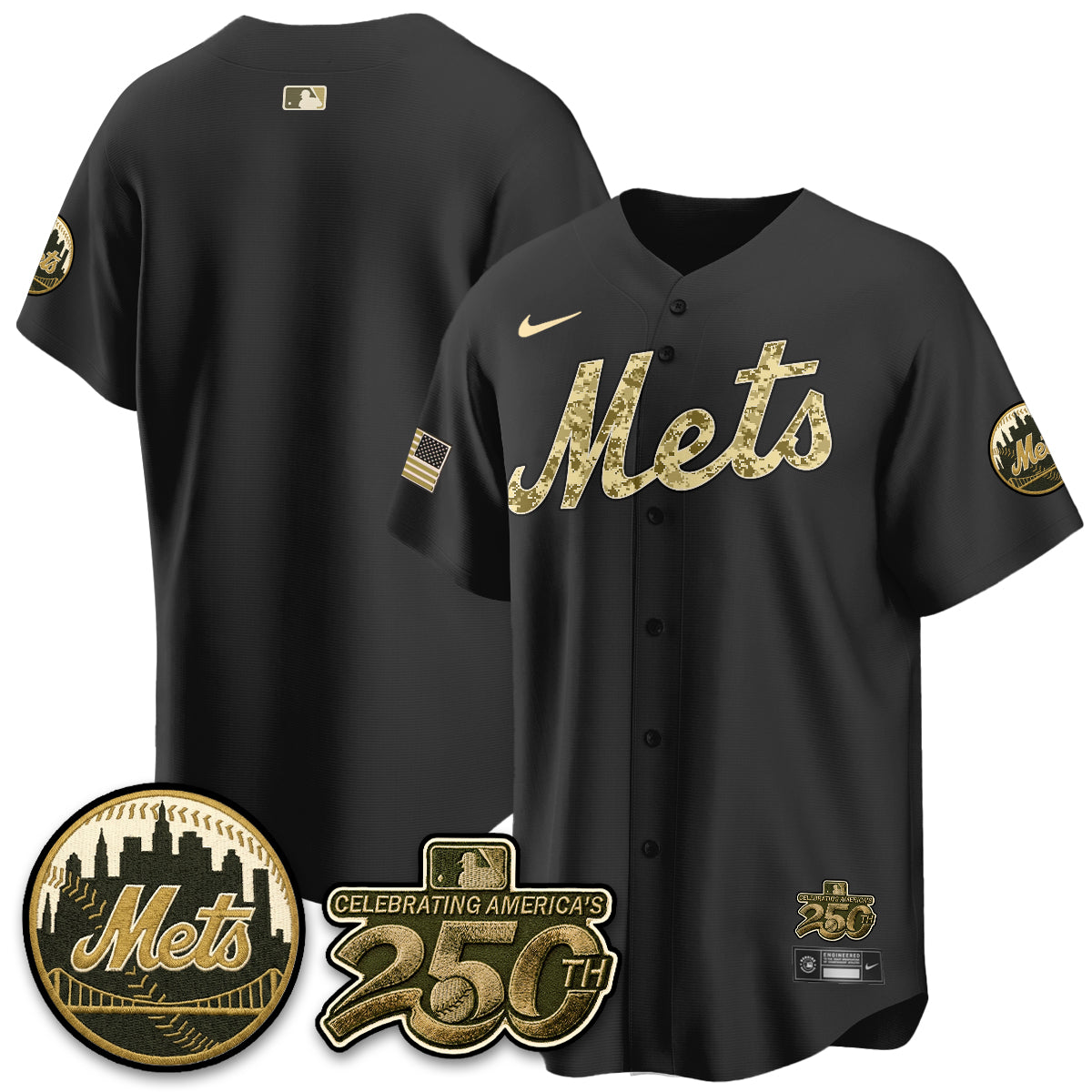 NYM Armed Forces Day Vapor Premier Limited Jersey - All Stitched V2