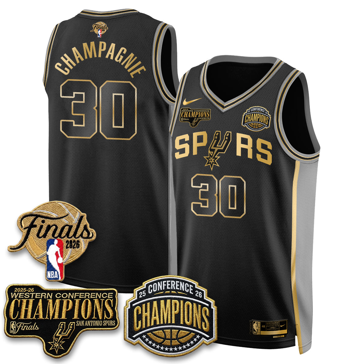 SAS 2026 NBA Western Conference Champions Vapor Special Edition Jersey - Stitched (1)