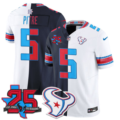Houston Texans 2026 Rivalries Split Vapor Jersey - Stitched