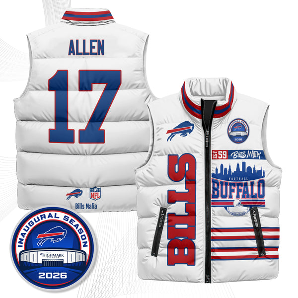 Buffalo Bills "Mafia" Edition Puffer Vest - Printed