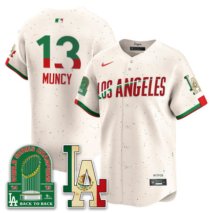 Los Angeles Dodgers Mexico Style Vapor Jersey- Stitched