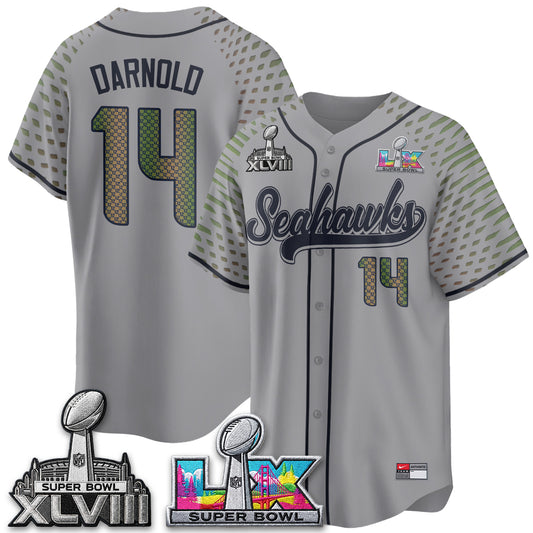 SEA 2X S.Bowl Champs Baseball Vapor Jersey - Stitched