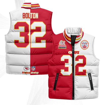 KC 4X Champs Gold Edition Puffer Vest - Printed